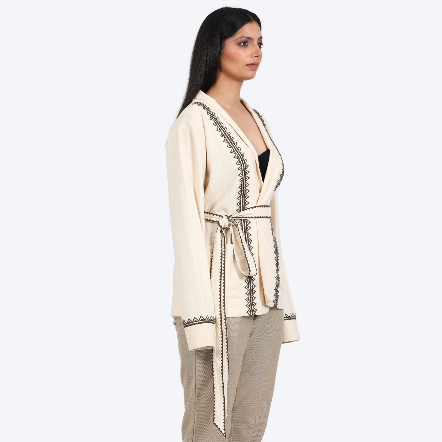 Women front open shrug