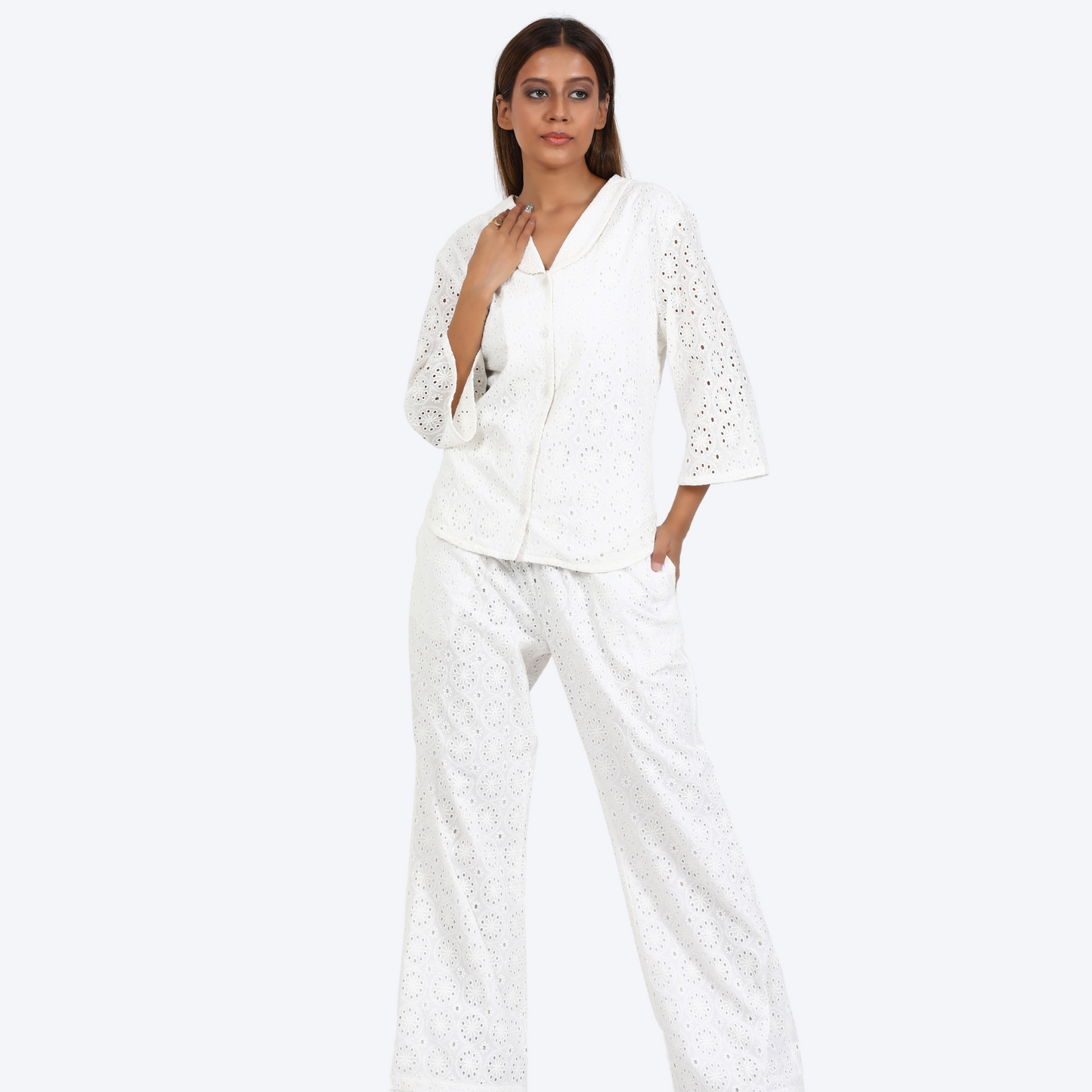 Women Schiffli co-ord set (bottom)