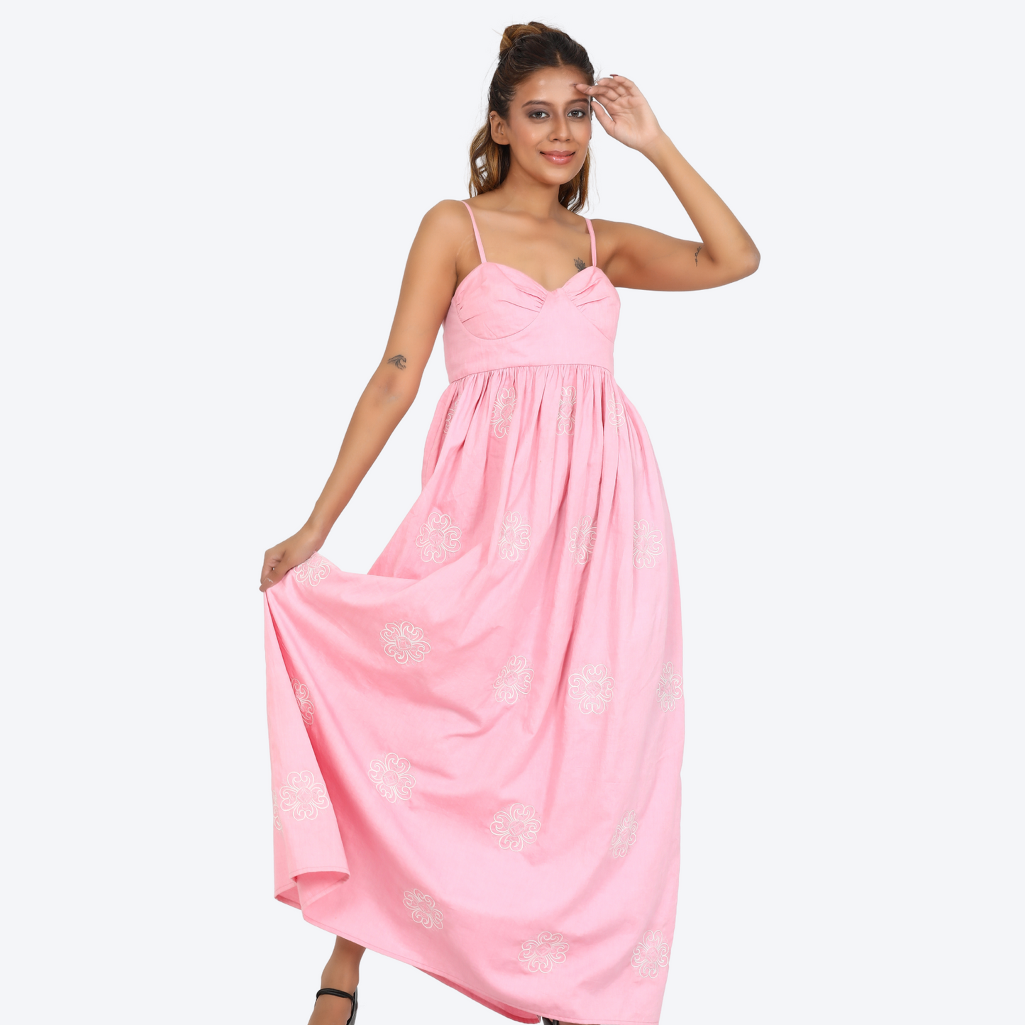 Women's padded maxi dress