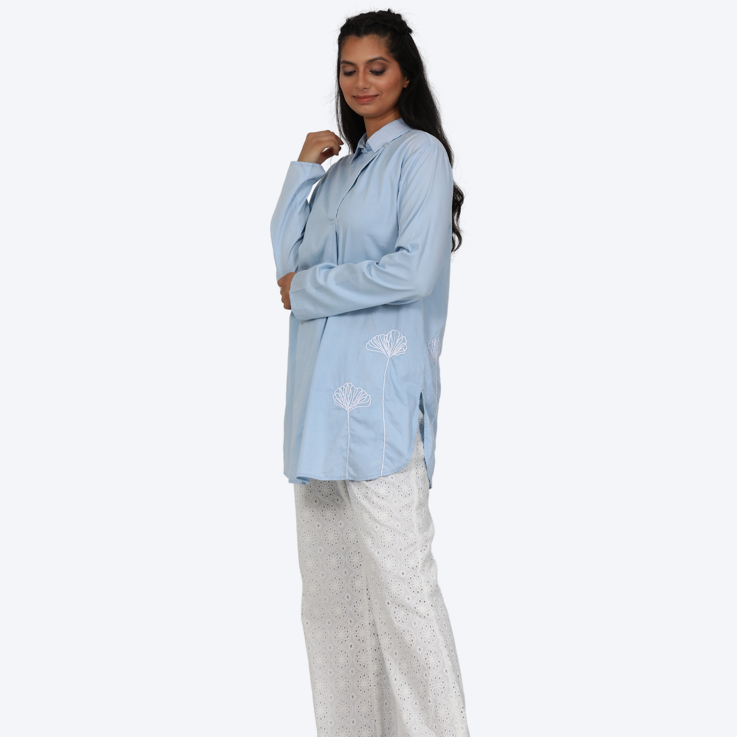 Women's asymmetrical long shirt