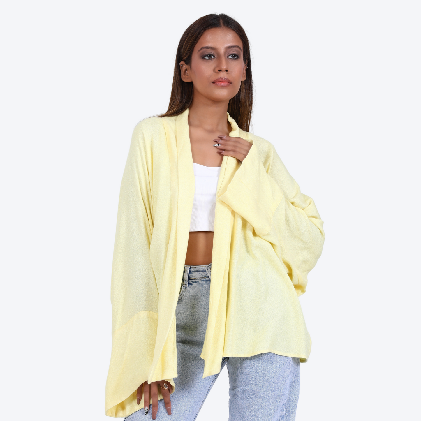 Women front open shrug