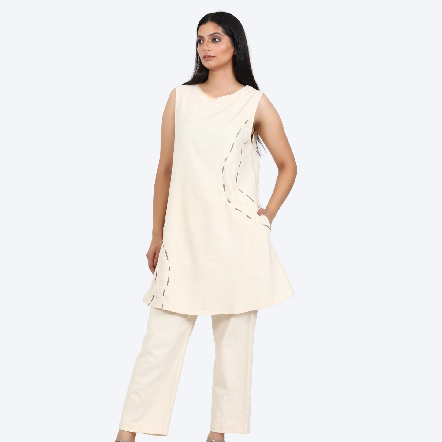Women sleeveless kurta