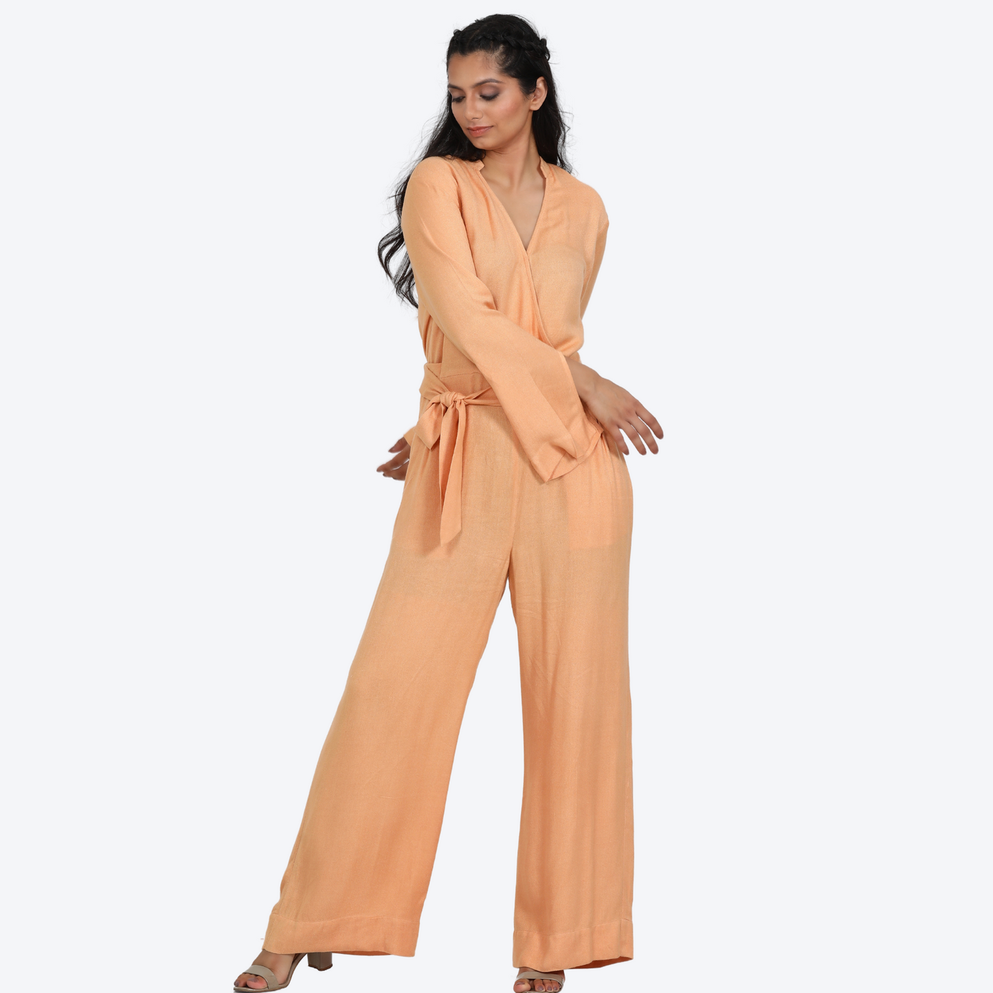 Women's tie-up jumpsuit