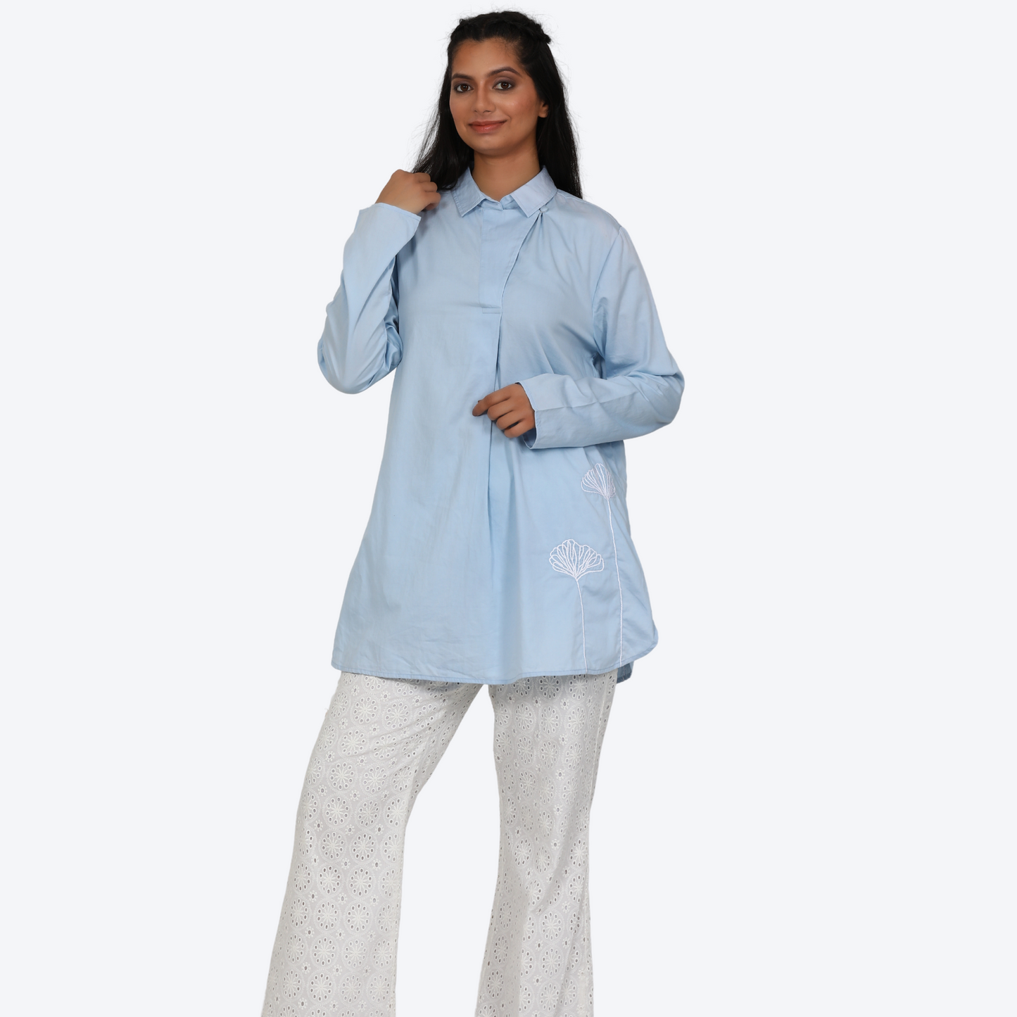 Women's asymmetrical long shirt