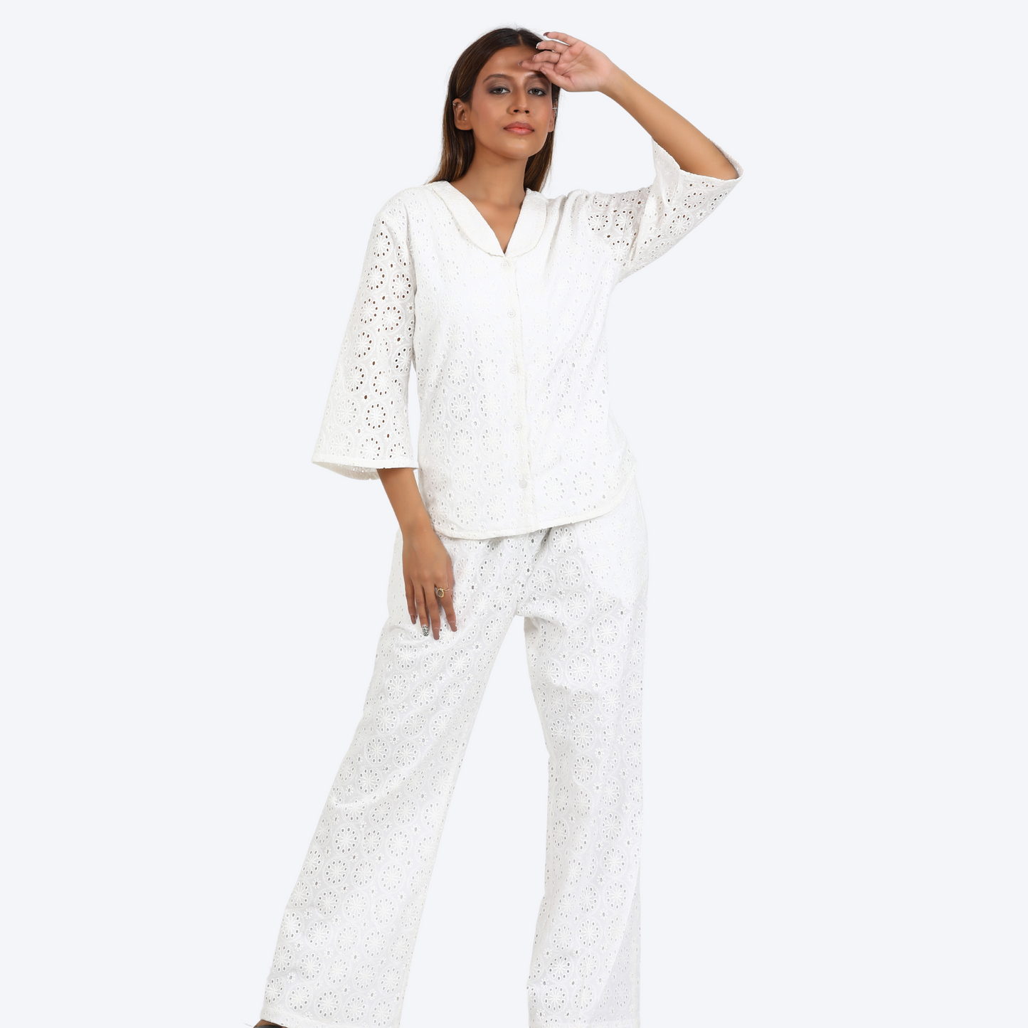 Women Schiffli co-ord set (top)