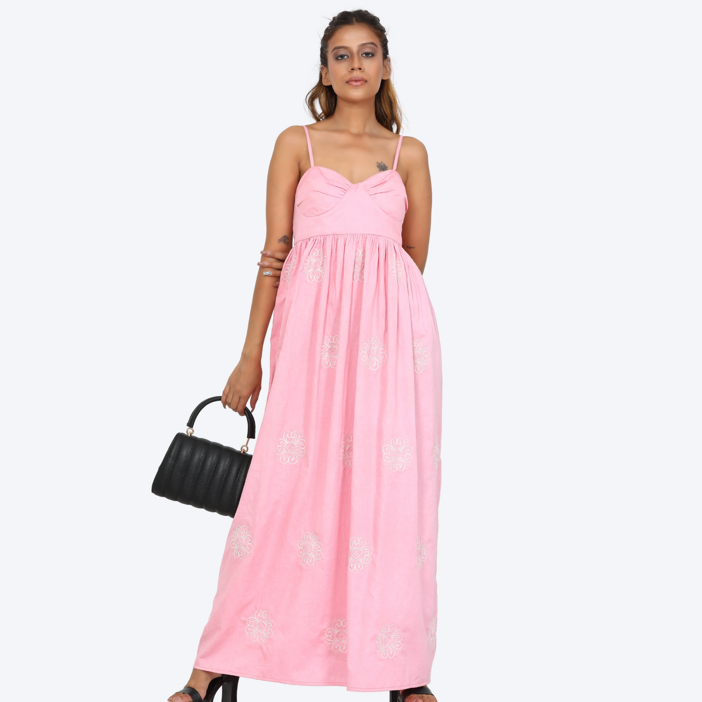 Women's padded maxi dress