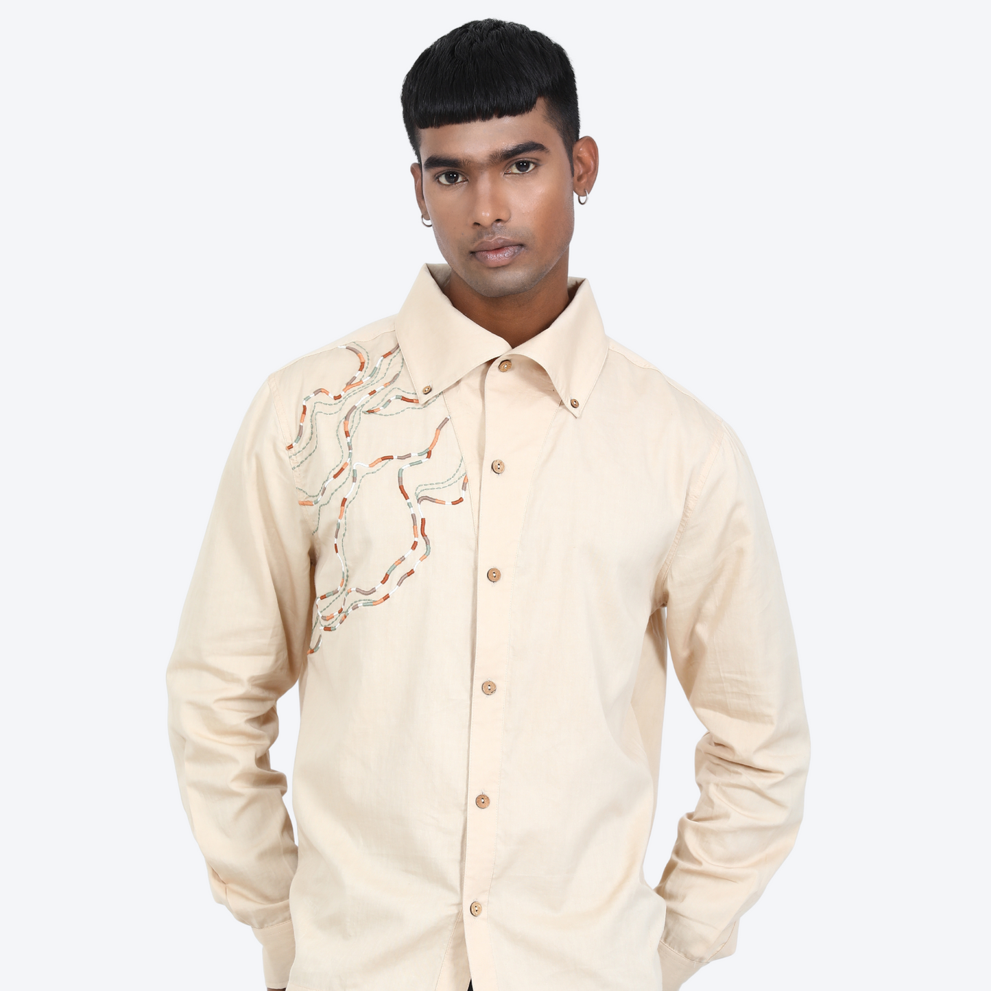 100% Cotton Westminster Collar Full Sleeve Embroidered Shirt