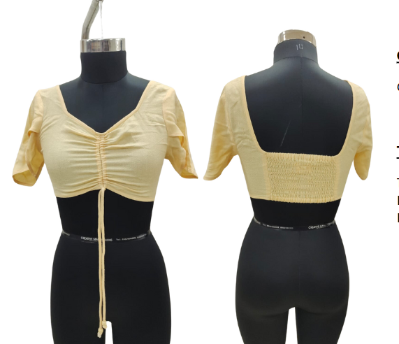 Women's drawstring crop top